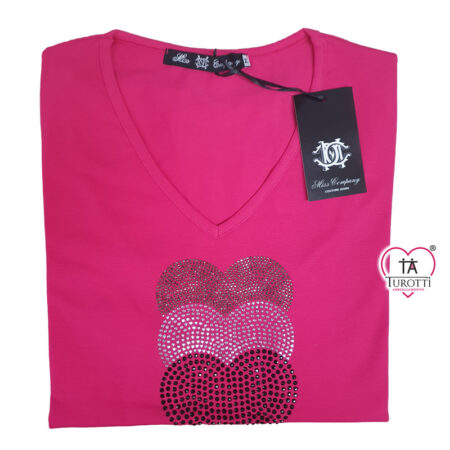 Maglia Miss Company 22 da Donna scollo a V a mezza manica - immagine 4