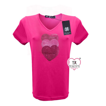 Maglia Miss Company 22 da Donna scollo a V a mezza manica