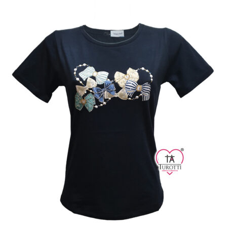 Maglietta Donna girocollo Premode mezza manica art 365031 fiocchi - immagine 2