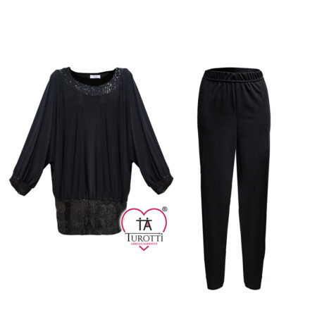 Completo Donna Pantalone LADY XL 03667 fascia paillettes - immagine 4