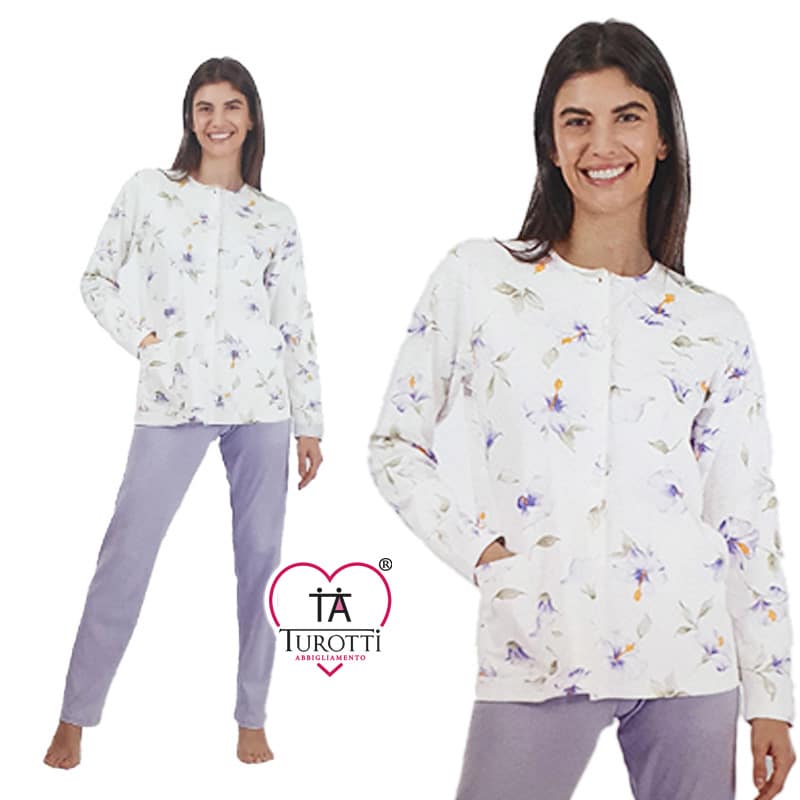 Pigiama Donna ZERO Pigiamare art Z4537 Aperto - immagine 2