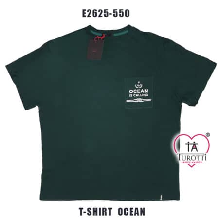 T-Shirt con taschino EASY By MAXFORT uomo art E2625 girocollo taglie maxi - immagine 3
