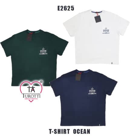 T-Shirt con taschino EASY By MAXFORT uomo art E2625 girocollo taglie maxi