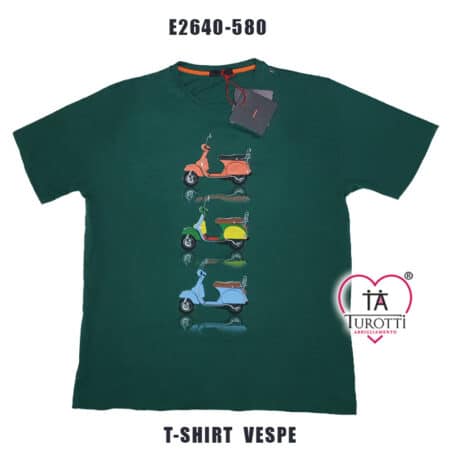 T-Shirt con vespe EASY By MAXFORT uomo art E2640 vespe girocollo taglie maxi - immagine 3
