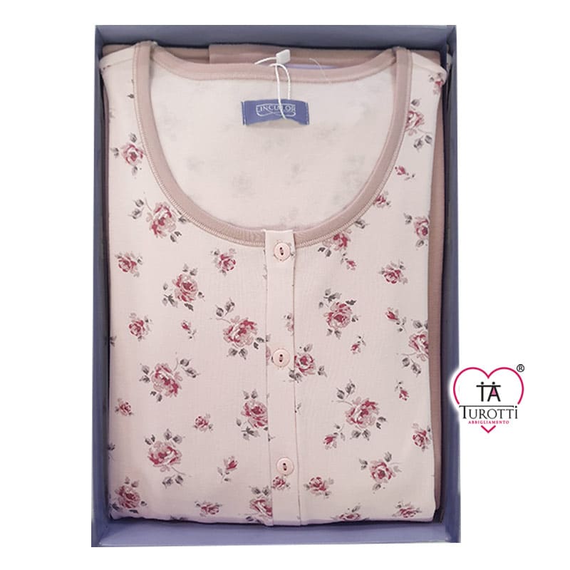 Pigiama Donna Invernale Serafino Linclalor LS292412 Comfort cotone interlock - immagine 3