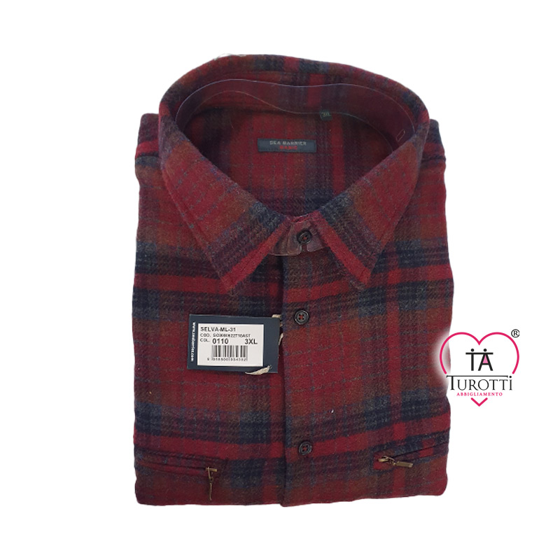Camicia Selva Sea Barrier Manica Lunga in flanella felpate - immagine 4
