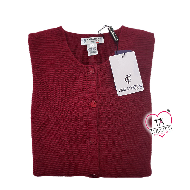 Cardigan 4324 CARLA FERRONI Donna bottoni lana vergine senza cuciture - immagine 3