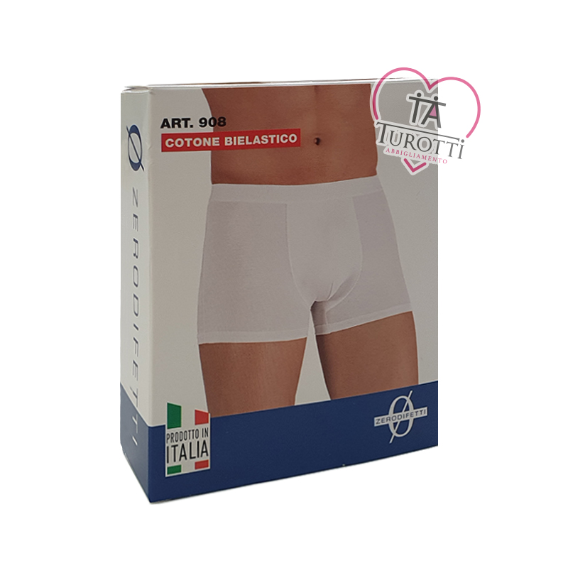 Boxer uomo gamba corta bianco Zerodifetti 908 - immagine 2