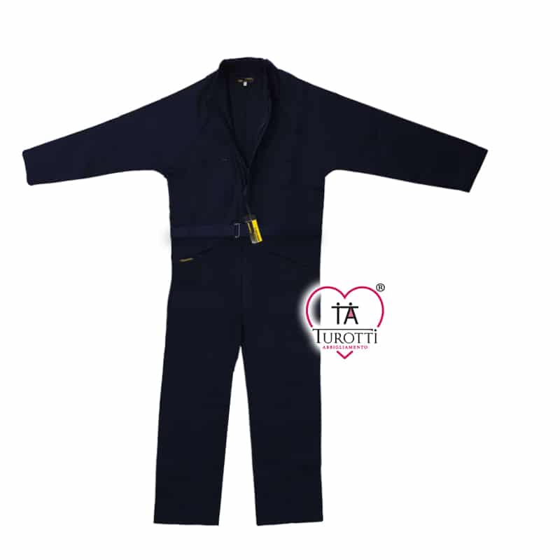 Tuta Lavoro Uomo CROWN art Tuta-CC-Blu cotone tessuto resistente