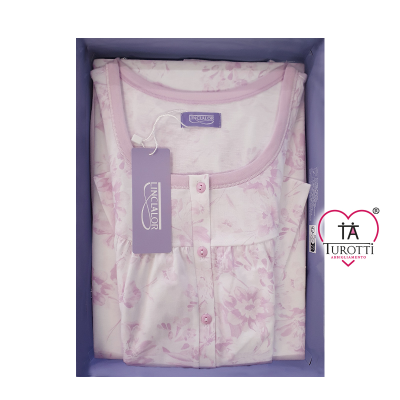 Camicia da Notte Donna Serafino Raglan art 75477 fantasia fiorata in maglina - immagine 6