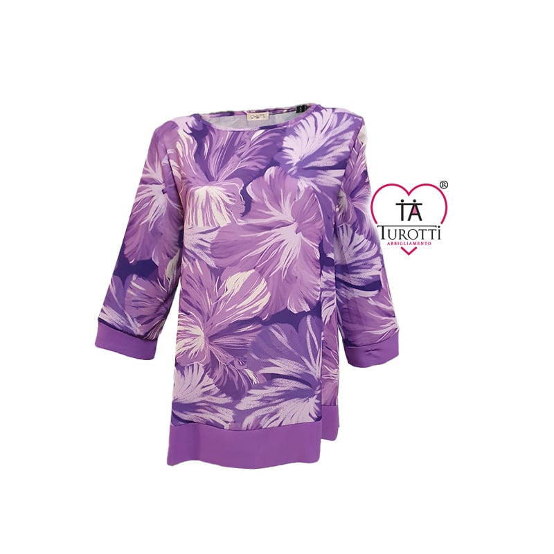 Casacca donna manica tre quarti in fantasia art Danica CHEITT - immagine 2