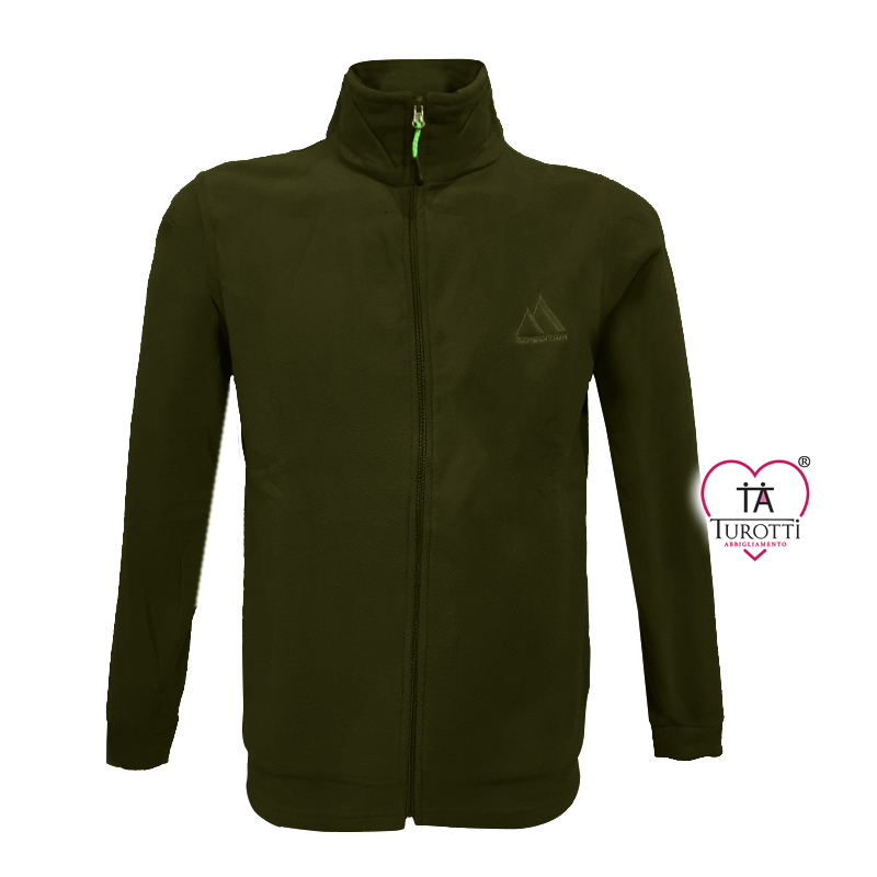 Felpa Uomo in Micropile aperta zip Art PU4012 Henry Barrows tinta unita - immagine 4
