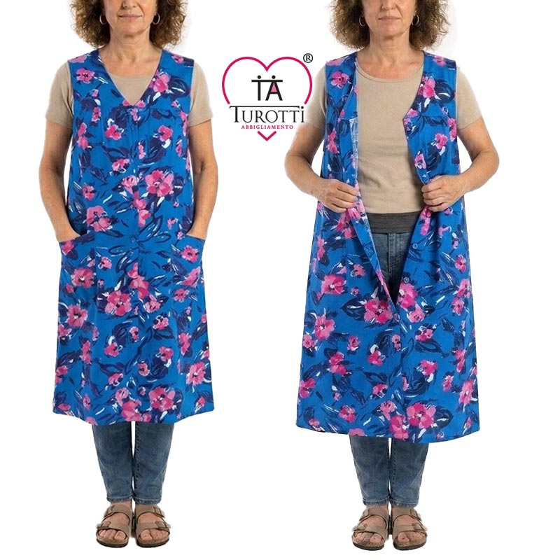 Vestaglietta donna casa Aertre aperta smanicata cotone art 139 /35 - immagine 10