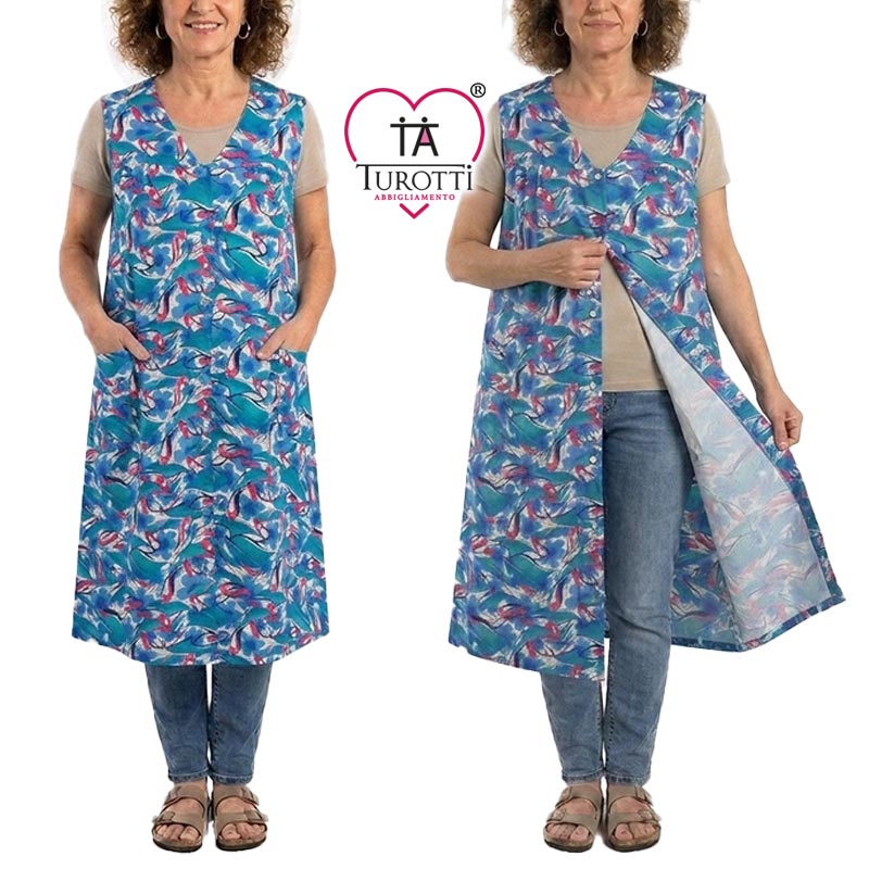 Vestaglietta donna casa Aertre aperta smanicata cotone art 139 /35 - immagine 14