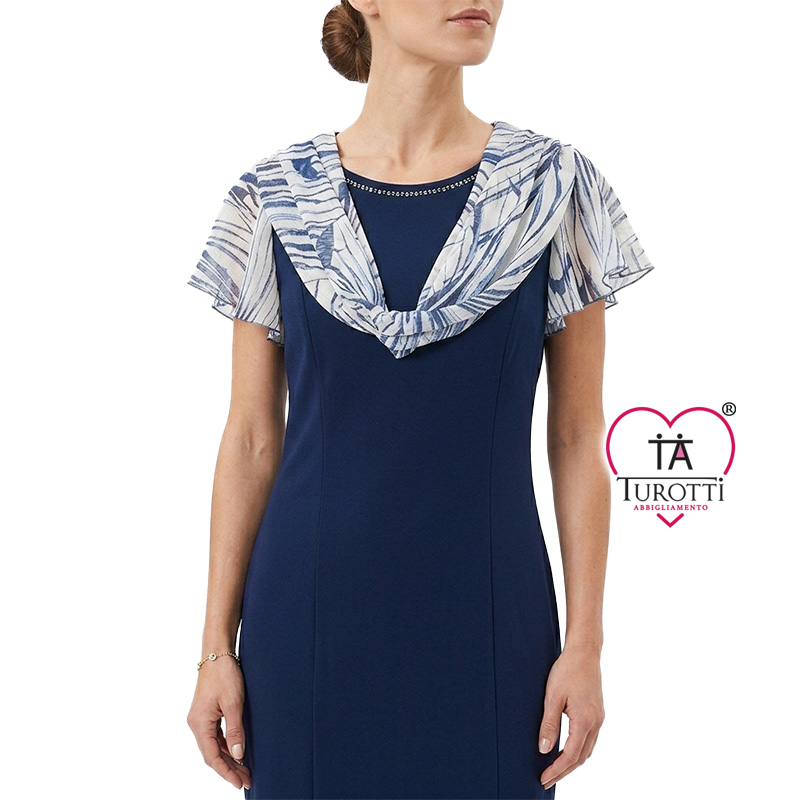 Abito Perla Oversize donna estivo art Gloria blu 13 26296 - immagine 2
