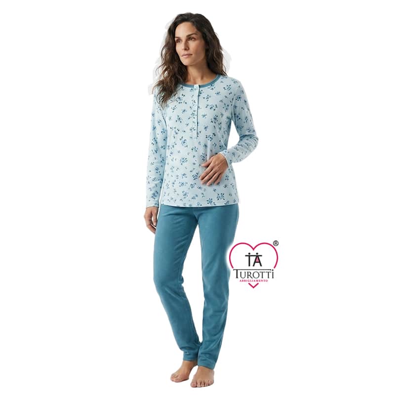 Pigiama Donna Invernale Serafino Linclalor LS292412 Comfort cotone interlock - immagine 4