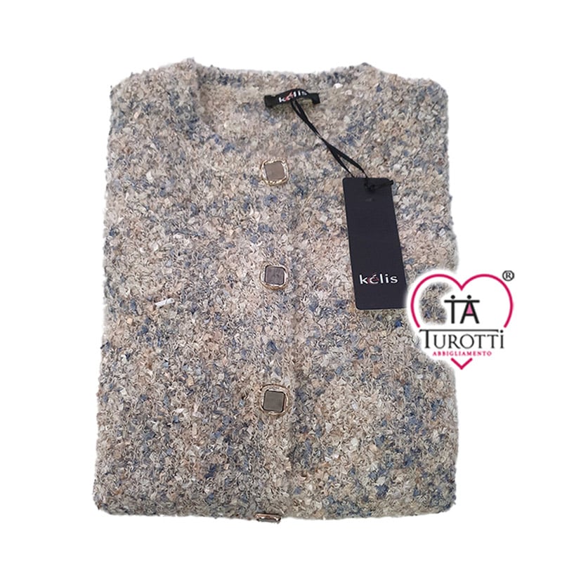 Cardigan Donna Collo Coreana Articolo 5237 KELIS - immagine 2