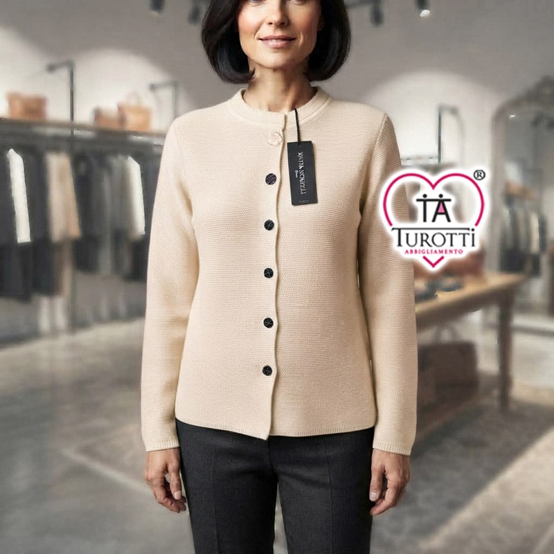 Cardigan Collo alla Coreana Elegante Donna con Katia Novelli Articolo 150 - immagine 4