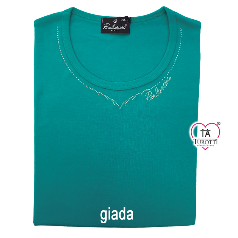T-Shirt donna Manica Lunga Basic Regular Fit Perlarara Cod 74 - immagine 7