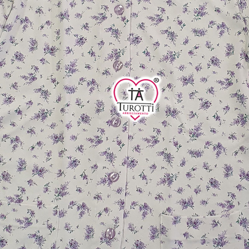 Pigiama da Donna Aperto con pantalone Interlock fantasia Bouquet Silvia Articolo 46656 - immagine 6