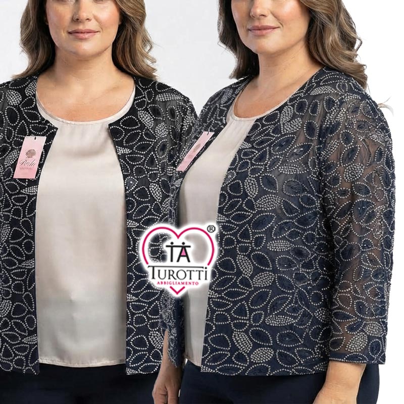 Twin-Set donna maglia giacca aperta Perla Oversize modello Elena OVER 13 26643 - immagine 5