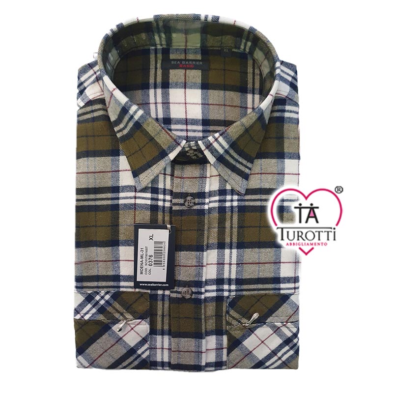 Camicia Moena Sea Barrier in flanella di cotone a Quadrettoni 2026 - immagine 3