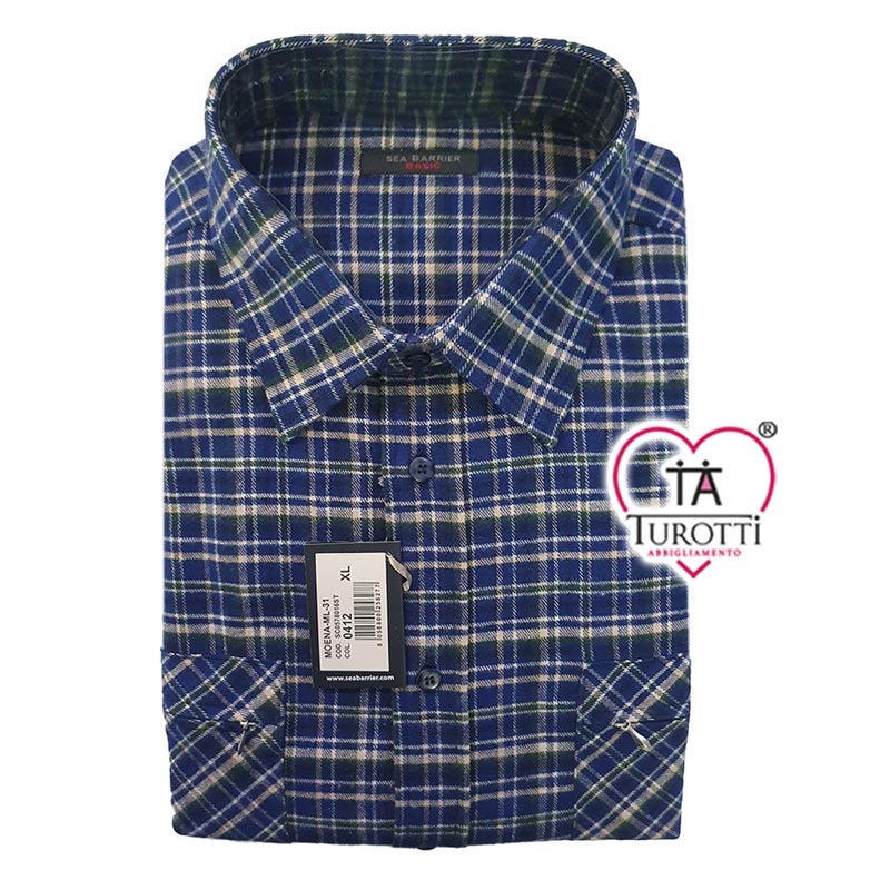Camicia Moena Sea Barrier in flanella di cotone a Quadrettoni 2026 - immagine 4