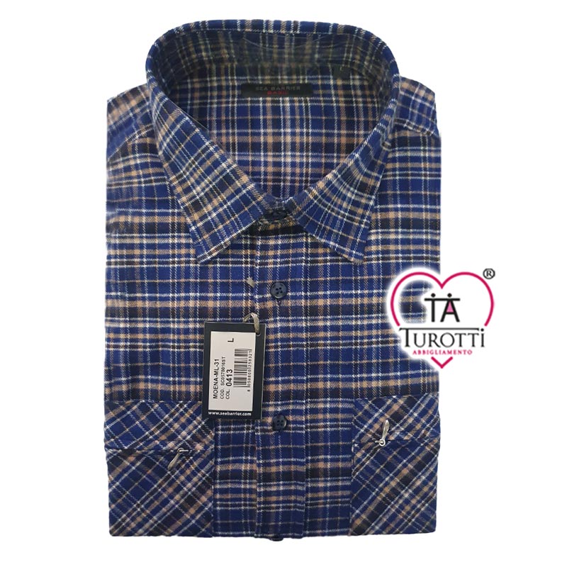 Camicia Moena Sea Barrier in flanella di cotone a Quadrettoni 2026 - immagine 5