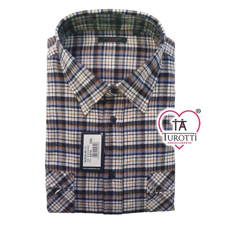 Camicia Moena Sea Barrier in flanella di cotone a Quadrettoni 2026 - immagine 6