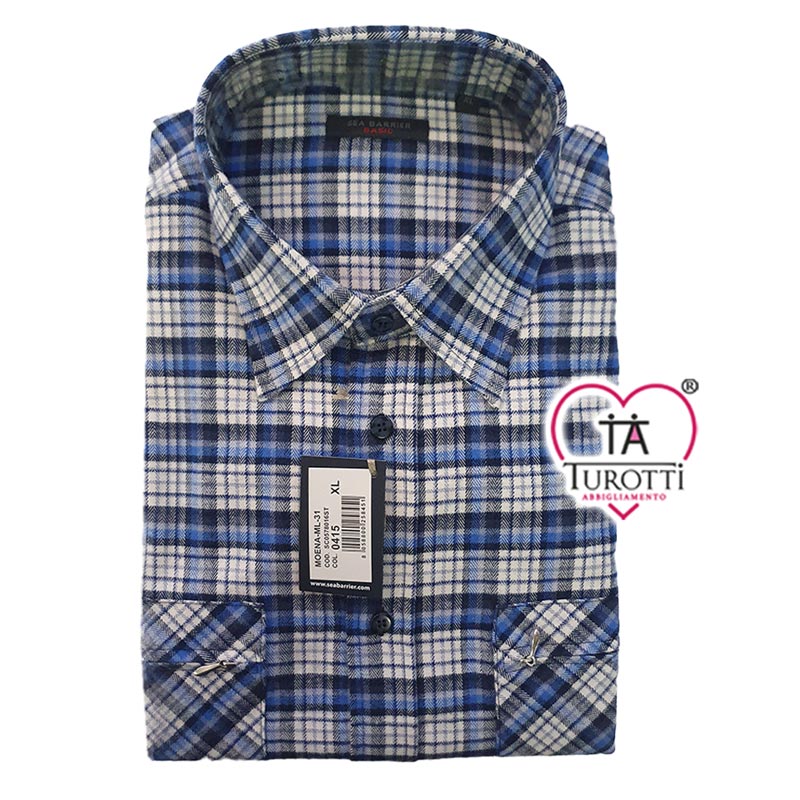 Camicia Moena Sea Barrier in flanella di cotone a Quadrettoni 2026 - immagine 7