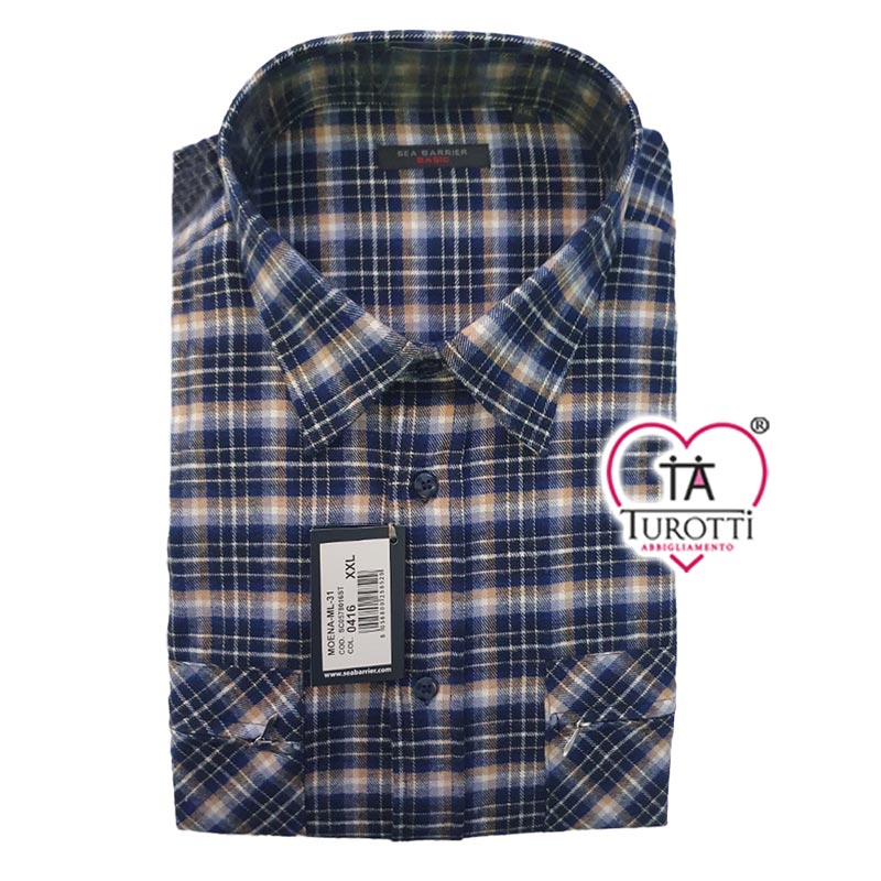Camicia Moena Sea Barrier in flanella di cotone a Quadrettoni 2026 - immagine 8