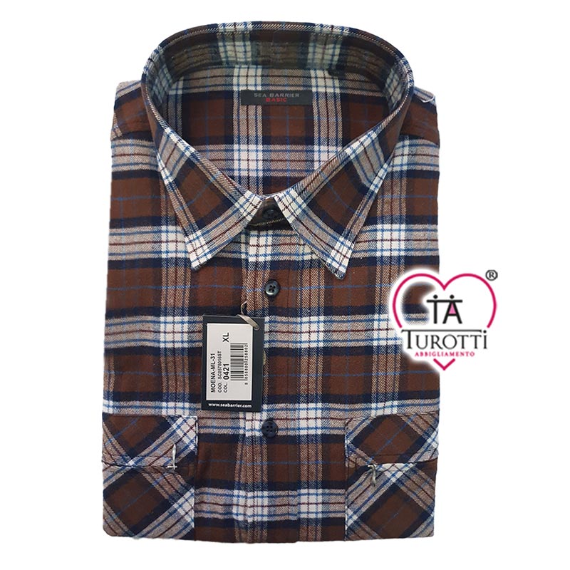Camicia Moena Sea Barrier in flanella di cotone a Quadrettoni 2026 - immagine 11