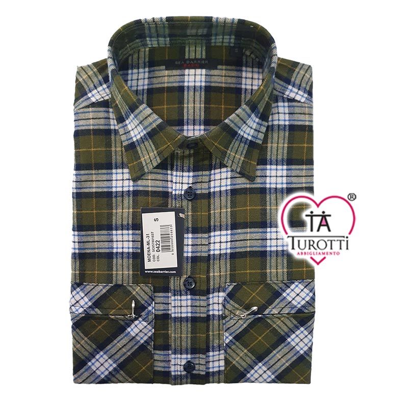 Camicia Moena Sea Barrier in flanella di cotone a Quadrettoni 2026 - immagine 14