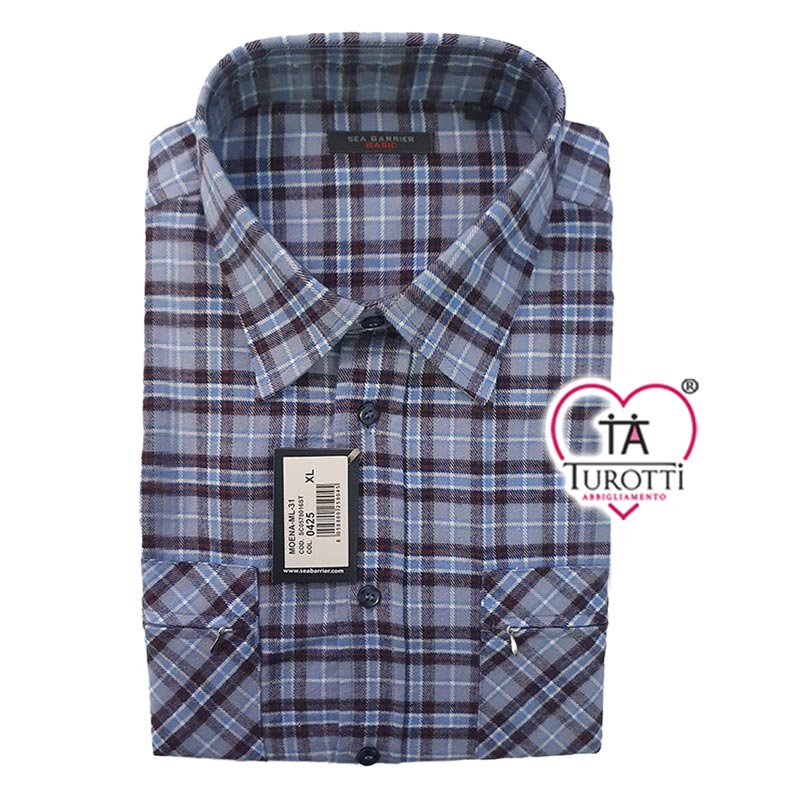 Camicia Moena Sea Barrier in flanella di cotone a Quadrettoni 2026 - immagine 12