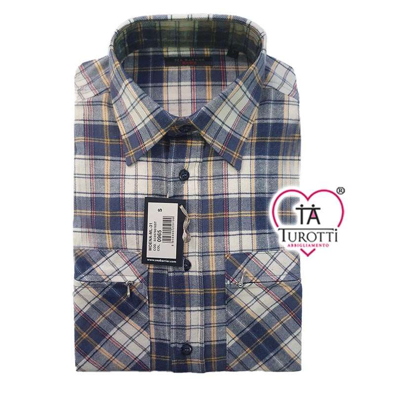 Camicia Moena Sea Barrier in flanella di cotone a Quadrettoni 2026 - immagine 2