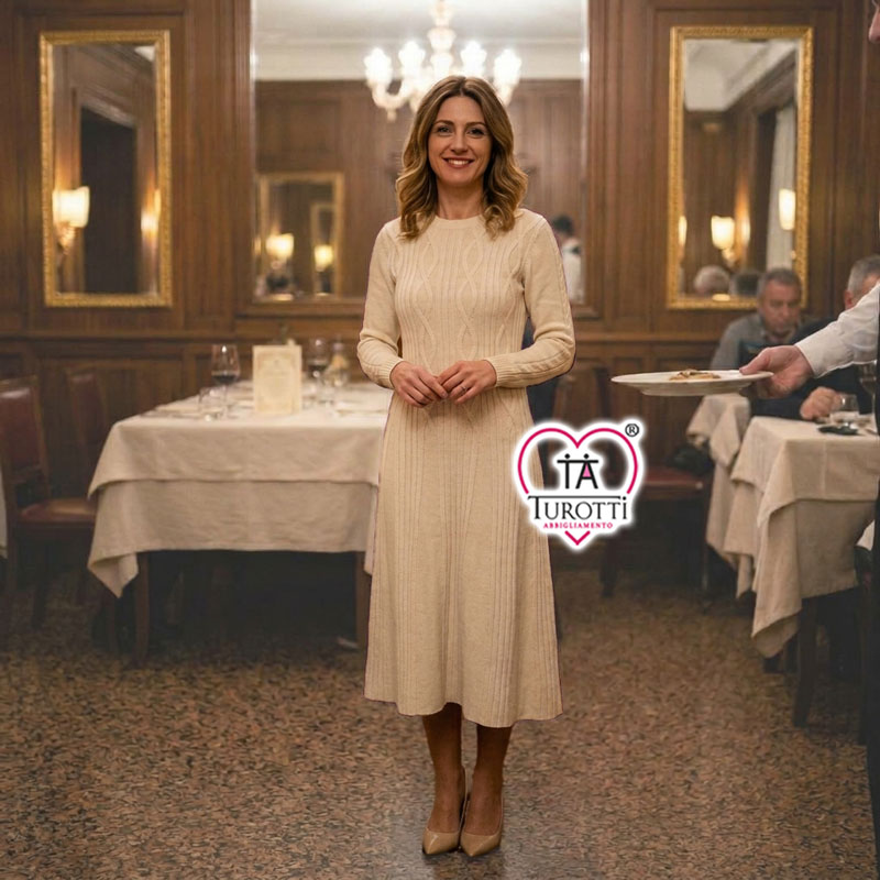 Abito in maglia Donna Carla Ferroni Donna Articolo 4447 Lana filati Lanerossi - immagine 2