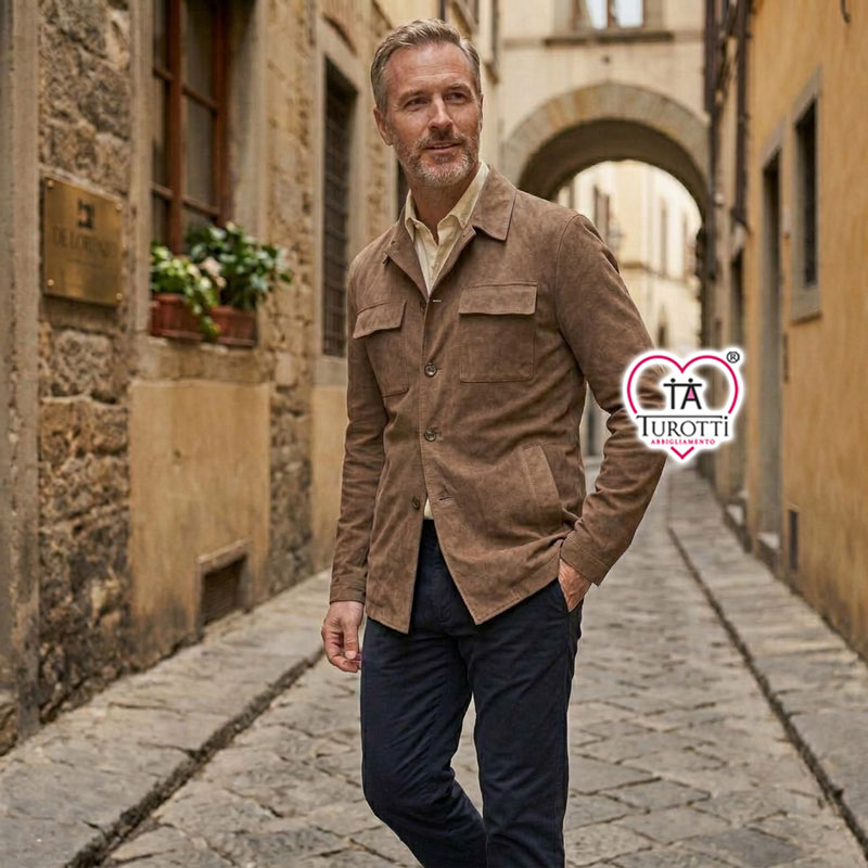 Giacca Uomo Modello Camicia articolo Venere Di Lorenzo Tessuto T 312