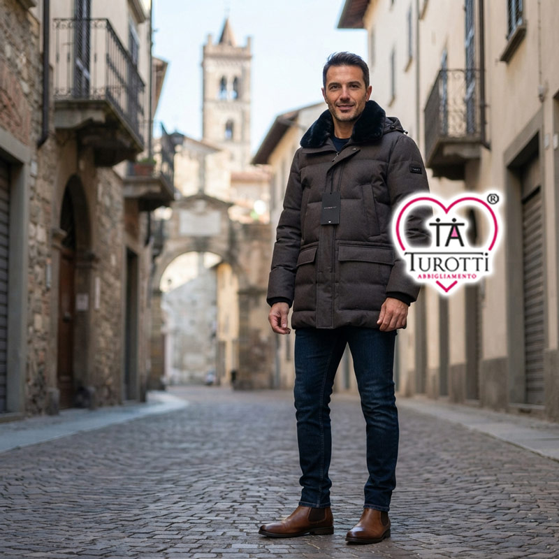 Giaccone Uomo con Cappuccio e Dettaglio in Pelo Bugatti articolo 21063 modello 278413