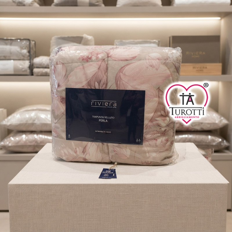 Trapunta Matrimoniale Velluto Carillo Home Perla Variante 201 malva